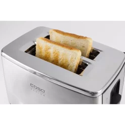 Toasters CASO Inox 2-Slice Stainless Steel Wide Slot Toaster With Automatic Shut-Off -Dessert Makers Popular Store stainless steel caso pop up toasters 12778 76 1000