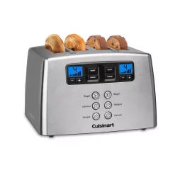 Toasters Cuisinart Touch To Toast 4-Slice Stainless Steel Wide Slot Leverless Toaster 7 Toasters Cuisinart Touch To Toast 4-Slice Stainless Steel Wide Slot Leverless Toaster -Dessert Makers Popular Store stainless steel cuisinart pop up toasters cpt 440p1 31 1000