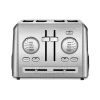 Toasters Cuisinart Custom Select 4-Slice Stainless Steel Toaster With Crumb Tray 1 Toasters Cuisinart Custom Select 4-Slice Stainless Steel Toaster With Crumb Tray -Dessert Makers Popular Store stainless steel cuisinart pop up toasters cpt 640 64 1000