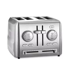 Toasters Cuisinart Custom Select 4-Slice Stainless Steel Toaster With Crumb Tray 6 Toasters Cuisinart Custom Select 4-Slice Stainless Steel Toaster With Crumb Tray -Dessert Makers Popular Store stainless steel cuisinart pop up toasters cpt 640 c3 1000