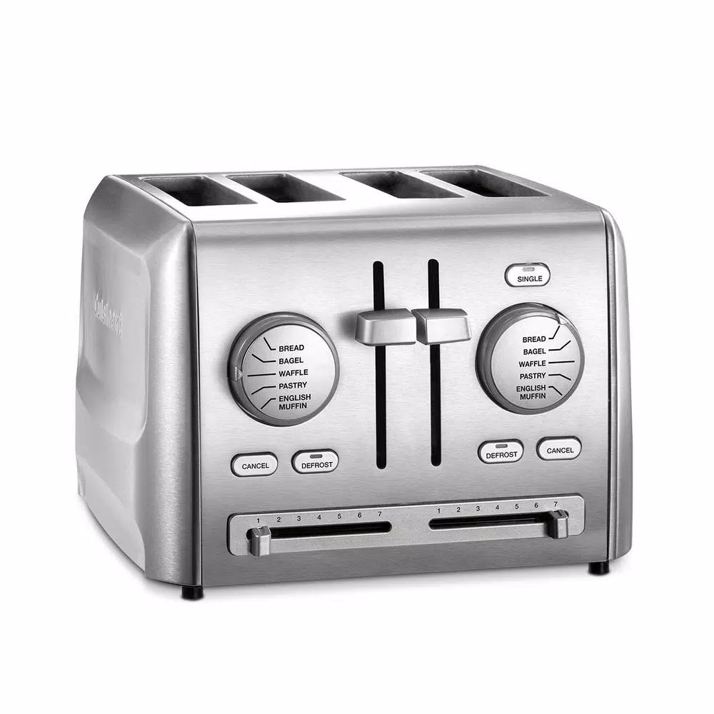Toasters Cuisinart Custom Select 4-Slice Stainless Steel Toaster With Crumb Tray 4 Toasters Cuisinart Custom Select 4-Slice Stainless Steel Toaster With Crumb Tray - Image 2