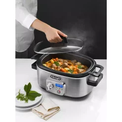 Cookers DeLonghi Livenza 6 Qt. Programmable Slow Cooker With Stovetop-Safe Pot 10 Cookers DeLonghi Livenza 6 Qt. Programmable Slow Cooker With Stovetop-Safe Pot -Dessert Makers Popular Store stainless steel delonghi slow cookers cks1660d 4f 1000