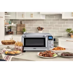 Toasters DeLonghi Livenza 2000 W 6-Slice Stainless Steel Toaster Oven, Convection And Air Fryer 16 Toasters DeLonghi Livenza 2000 W 6-Slice Stainless Steel Toaster Oven, Convection And Air Fryer -Dessert Makers Popular Store stainless steel delonghi toaster ovens eo141664m fa 1000