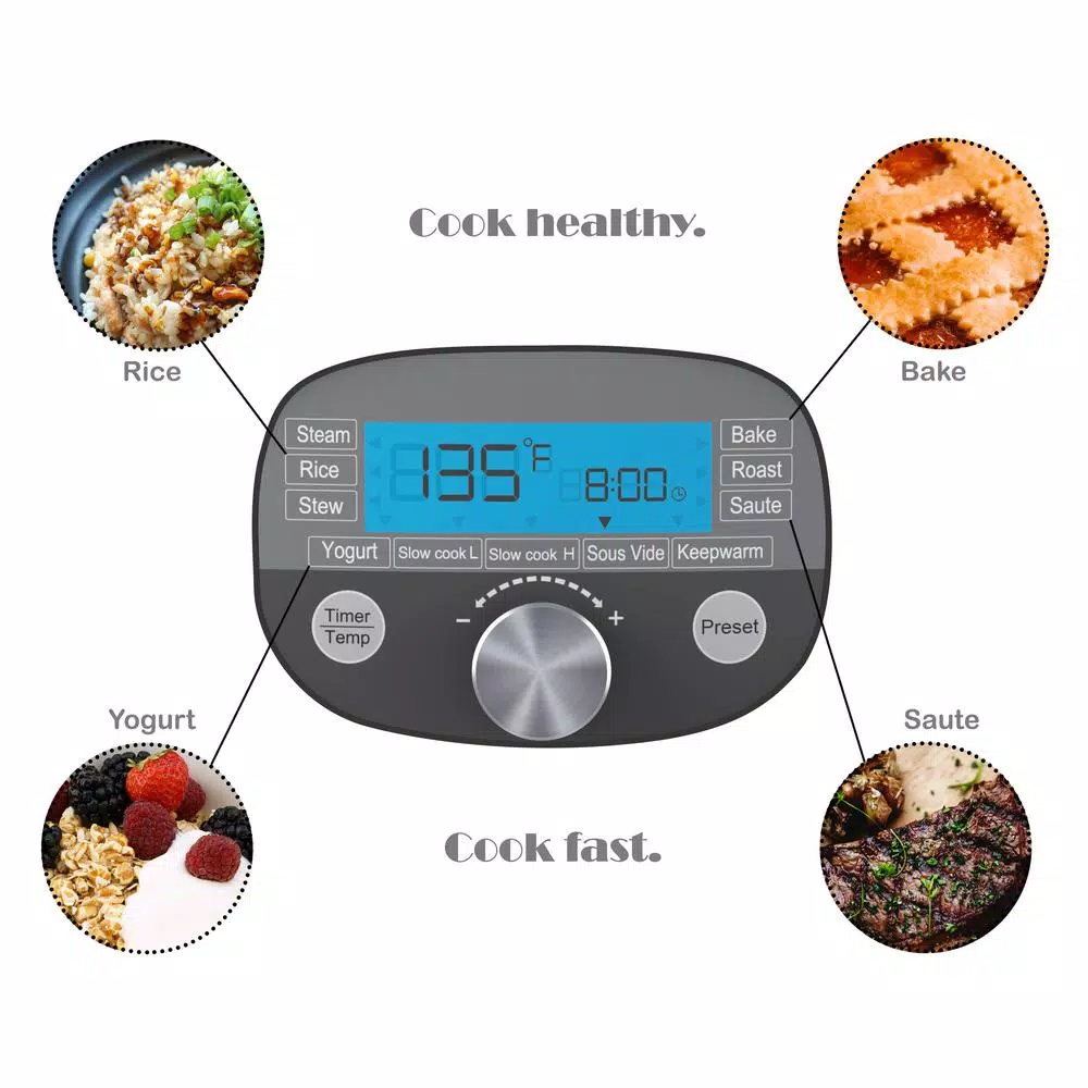 Cookers Elite 6.5 Qt. Stainless Steel Electric Multi-Cooker With Aluminum Pot 6 Cookers Elite 6.5 Qt. Stainless Steel Electric Multi-Cooker With Aluminum Pot - Image 4