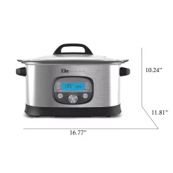 Cookers Elite 6.5 Qt. Stainless Steel Electric Multi-Cooker With Aluminum Pot 12 Cookers Elite 6.5 Qt. Stainless Steel Electric Multi-Cooker With Aluminum Pot -Dessert Makers Popular Store stainless steel elite multi cookers mst 516 44 1000
