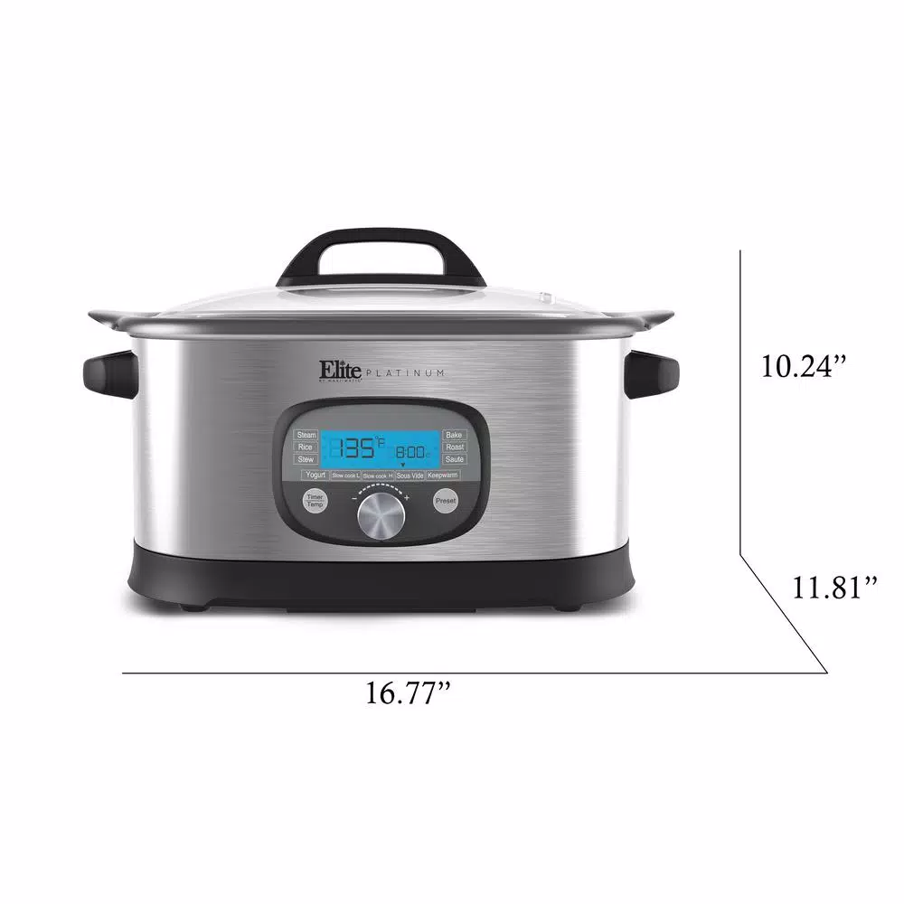 Cookers Elite 6.5 Qt. Stainless Steel Electric Multi-Cooker With Aluminum Pot 7 Cookers Elite 6.5 Qt. Stainless Steel Electric Multi-Cooker With Aluminum Pot - Image 5
