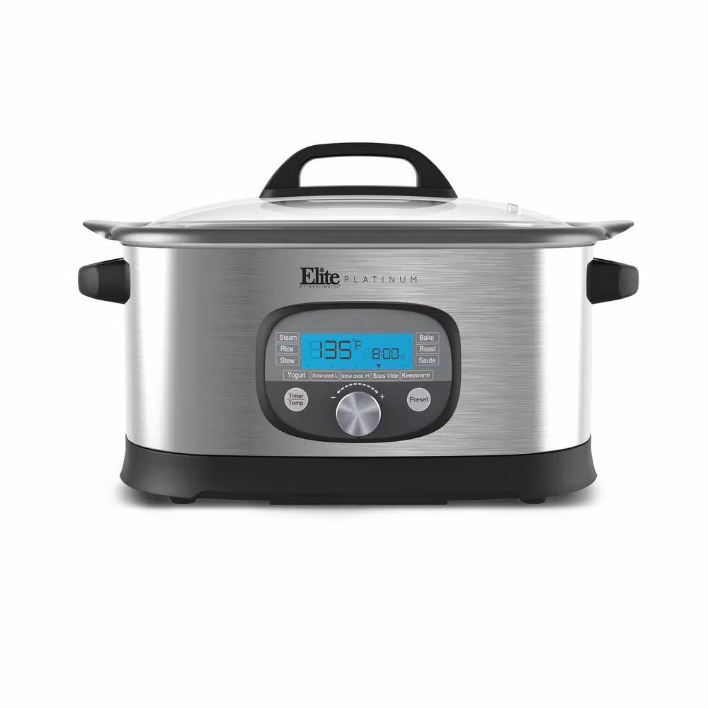 Cookers Elite 6.5 Qt. Stainless Steel Electric Multi-Cooker With Aluminum Pot 3 Cookers Elite 6.5 Qt. Stainless Steel Electric Multi-Cooker With Aluminum Pot