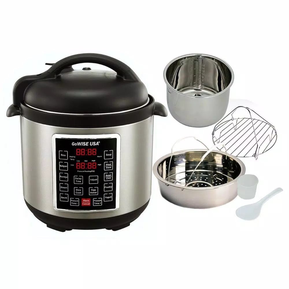 Cookers GoWISE USA 8 Qt. Stainless Steel Electric Pressure Cooker With Stainless Steel Pot 5 Cookers GoWISE USA 8 Qt. Stainless Steel Electric Pressure Cooker With Stainless Steel Pot - Image 3