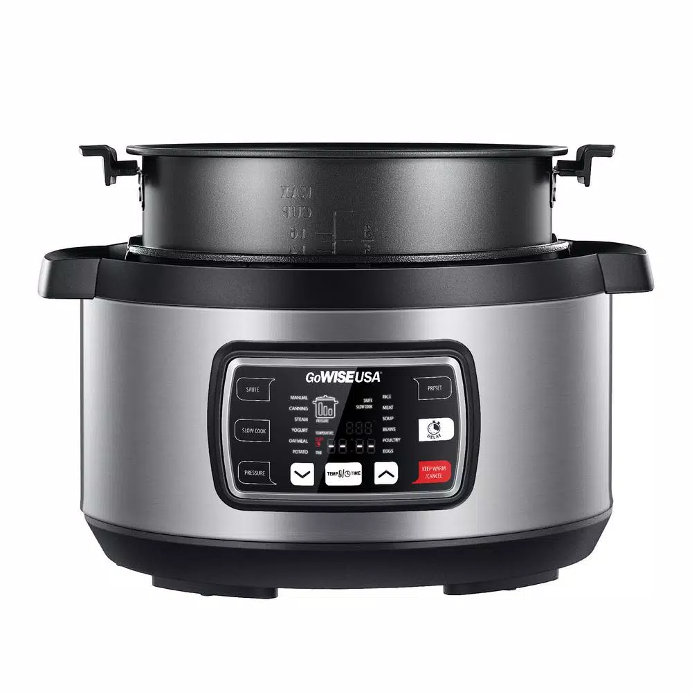 Cookers GoWISE USA Ovate 8.5 Qt. Stainless Steel Electric Pressure Cooker Oval With Accessories And 50-Recipes 6 Cookers GoWISE USA Ovate 8.5 Qt. Stainless Steel Electric Pressure Cooker Oval With Accessories And 50-Recipes - Image 4