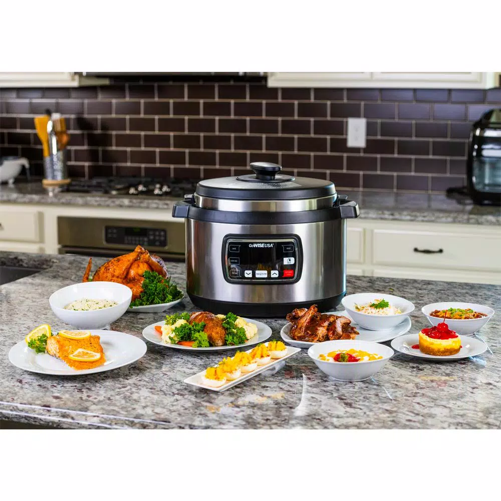 Cookers GoWISE USA Ovate 8.5 Qt. Stainless Steel Electric Pressure Cooker Oval With Accessories And 50-Recipes 10 Cookers GoWISE USA Ovate 8.5 Qt. Stainless Steel Electric Pressure Cooker Oval With Accessories And 50-Recipes - Image 8