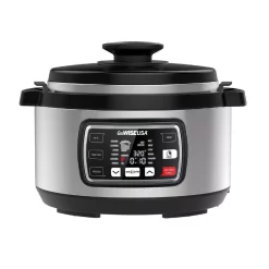 Cookers GoWISE USA Ovate 8.5 Qt. Stainless Steel Electric Pressure Cooker Oval With Accessories And 50-Recipes