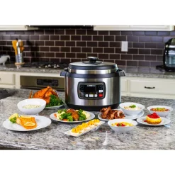 Cookers GoWISE USA Ovate 9.5 Qt. Stainless Steel Oval Electric Pressure Cooker With 6-Accessories And 50-Recipes 17 Cookers GoWISE USA Ovate 9.5 Qt. Stainless Steel Oval Electric Pressure Cooker With 6-Accessories And 50-Recipes -Dessert Makers Popular Store stainless steel gowise usa electric pressure cookers gw22709 31 1000