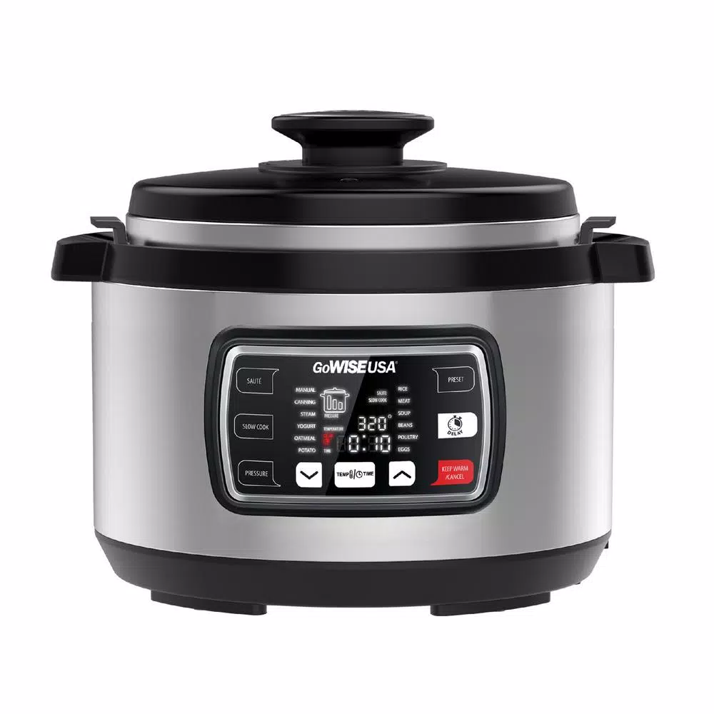 Cookers GoWISE USA Ovate 9.5 Qt. Stainless Steel Oval Electric Pressure Cooker With 6-Accessories And 50-Recipes 3 Cookers GoWISE USA Ovate 9.5 Qt. Stainless Steel Oval Electric Pressure Cooker With 6-Accessories And 50-Recipes