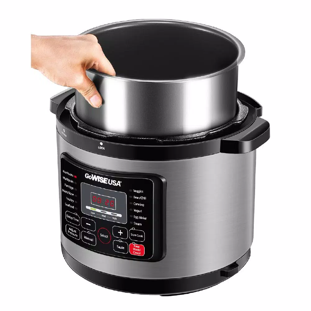 Cookers GoWISE USA 6 Qt. Stainless Steel Electric Pressure Cooker With Stainless Steel Pot 7 Cookers GoWISE USA 6 Qt. Stainless Steel Electric Pressure Cooker With Stainless Steel Pot - Image 5