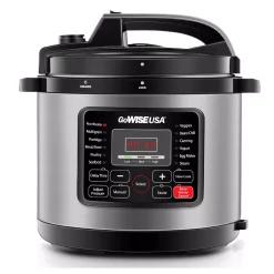 Cookers GoWISE USA 6 Qt. Stainless Steel Electric Pressure Cooker With Stainless Steel Pot