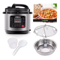 Cookers GoWISE USA 6 Qt. Stainless Steel Electric Pressure Cooker With Stainless Steel Pot 9 Cookers GoWISE USA 6 Qt. Stainless Steel Electric Pressure Cooker With Stainless Steel Pot -Dessert Makers Popular Store stainless steel gowise usa electric pressure cookers gw22711 c3 1000