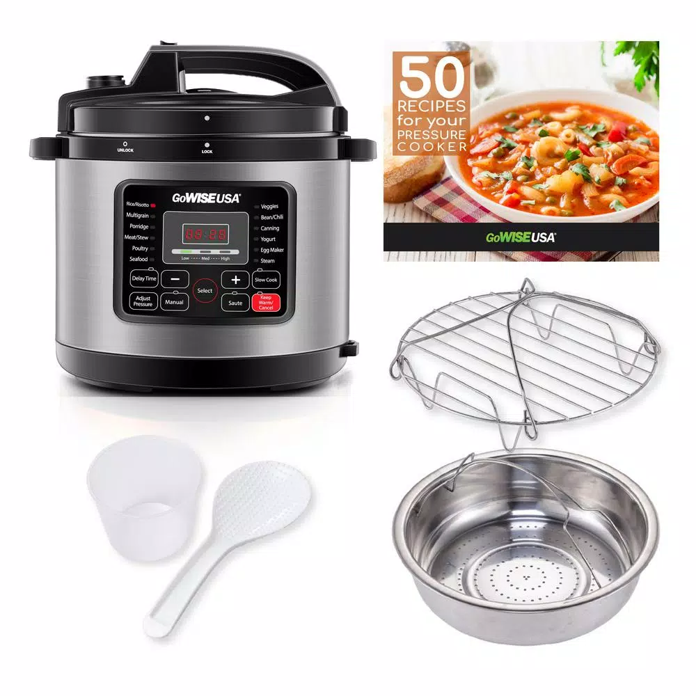 Cookers GoWISE USA 6 Qt. Stainless Steel Electric Pressure Cooker With Stainless Steel Pot 4 Cookers GoWISE USA 6 Qt. Stainless Steel Electric Pressure Cooker With Stainless Steel Pot - Image 2