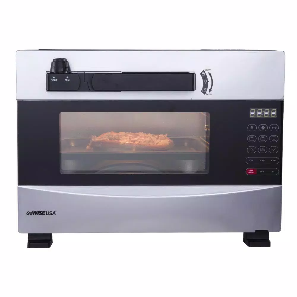 Toasters GoWISE USA 1600-Watts Stainless Steel 27 Qt. Electric Programmable Pressure Oven With Rotisserie Function And DIY Presets 7 Toasters GoWISE USA 1600-Watts Stainless Steel 27 Qt. Electric Programmable Pressure Oven With Rotisserie Function And DIY Presets - Image 5