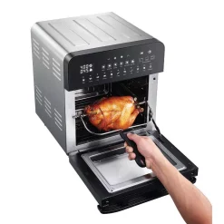 Toasters GoWISE USA 1700-Watts Electric Air Fryer Oven Grill Stainless Steel With Dual Heating Rotisserie And Dehydrator 12 Toasters GoWISE USA 1700-Watts Electric Air Fryer Oven Grill Stainless Steel With Dual Heating Rotisserie And Dehydrator -Dessert Makers Popular Store stainless steel gowise usa toaster ovens gw44805 1f 1000