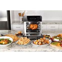Toasters GoWISE USA 1700-Watts Electric Air Fryer Oven Grill Stainless Steel With Dual Heating Rotisserie And Dehydrator 15 Toasters GoWISE USA 1700-Watts Electric Air Fryer Oven Grill Stainless Steel With Dual Heating Rotisserie And Dehydrator -Dessert Makers Popular Store stainless steel gowise usa toaster ovens gw44805 31 1000