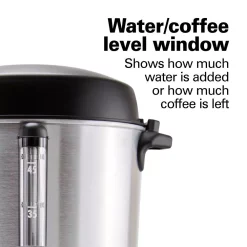 Coffee Makers Hamilton Beach 45-Cup Fast Brew Stainless Steel With 1-Hand Dispensing Coffee Urn -Dessert Makers Popular Store stainless steel hamilton beach coffee urns 40521 fa 1000