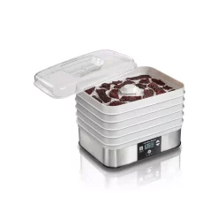 Food Processing Hamilton Beach 5-Tray Stainless Steel Food Dehydrator With Programmable Settings 9 Food Processing Hamilton Beach 5-Tray Stainless Steel Food Dehydrator With Programmable Settings -Dessert Makers Popular Store stainless steel hamilton beach dehydrators 32100 c3 1000