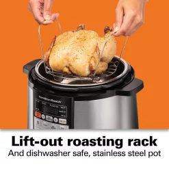 Cookers Hamilton Beach Multi-Function 6 Qt. Stainless Steel Electric Pressure Cooker 15 Cookers Hamilton Beach Multi-Function 6 Qt. Stainless Steel Electric Pressure Cooker -Dessert Makers Popular Store stainless steel hamilton beach electric pressure cookers 34502 44 1000