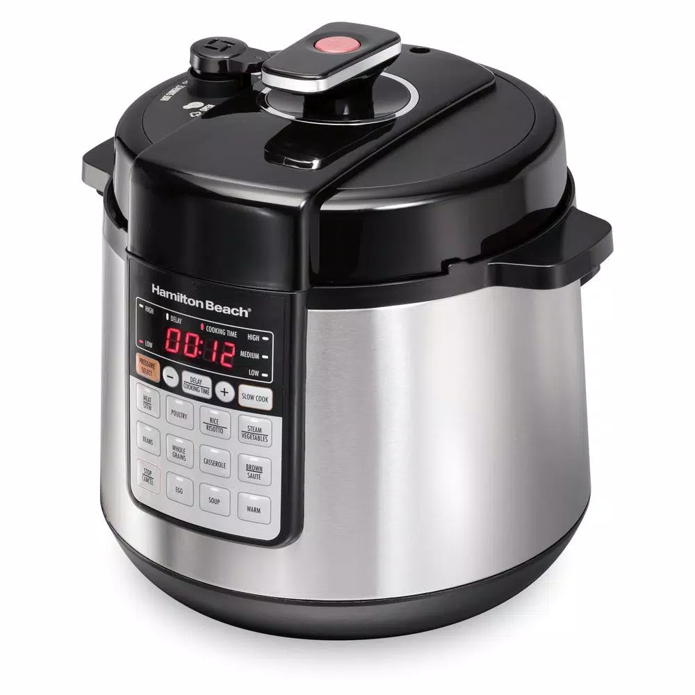 Cookers Hamilton Beach Multi-Function 6 Qt. Stainless Steel Electric Pressure Cooker 3 Cookers Hamilton Beach Multi-Function 6 Qt. Stainless Steel Electric Pressure Cooker