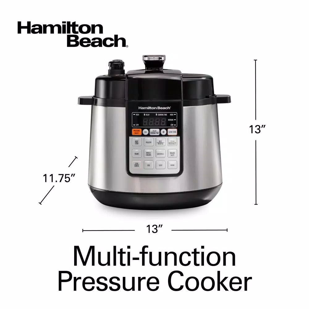 Cookers Hamilton Beach Multi-Function 6 Qt. Stainless Steel Electric Pressure Cooker 4 Cookers Hamilton Beach Multi-Function 6 Qt. Stainless Steel Electric Pressure Cooker - Image 2