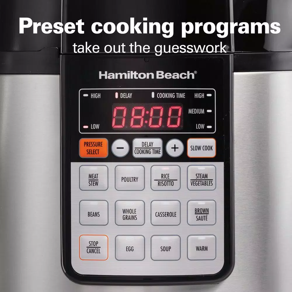 Cookers Hamilton Beach Multi-Function 6 Qt. Stainless Steel Electric Pressure Cooker 9 Cookers Hamilton Beach Multi-Function 6 Qt. Stainless Steel Electric Pressure Cooker - Image 7