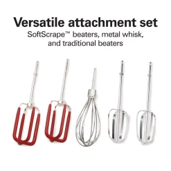 Mixers Hamilton Beach SoftScrape 6-Speed Stainless Steel Hand Mixer With Snap-On Case -Dessert Makers Popular Store stainless steel hamilton beach hand mixers 62637 1f 1000