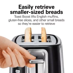 Toasters Hamilton Beach Sure Toast 800 W 2-Slice Stainless Steel Wide Slot Toaster -Dessert Makers Popular Store stainless steel hamilton beach pop up toasters 22820 44 1000