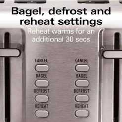 Toasters Hamilton Beach Pro 4-Slice Stainless Steel Wide Slot Toaster 17 Toasters Hamilton Beach Pro 4-Slice Stainless Steel Wide Slot Toaster -Dessert Makers Popular Store stainless steel hamilton beach pop up toasters 24990 44 1000