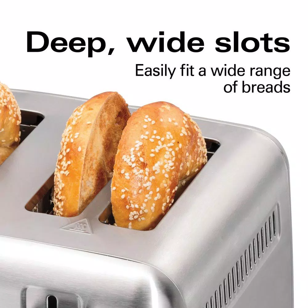 Toasters Hamilton Beach Pro 4-Slice Stainless Steel Wide Slot Toaster 7 Toasters Hamilton Beach Pro 4-Slice Stainless Steel Wide Slot Toaster - Image 5