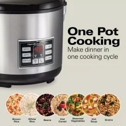 Cookers Hamilton Beach 20-Cup Stainless Steel Rice/Hot Cereal Cooker With Rice Rinser/Steam Basket 15 Cookers Hamilton Beach 20-Cup Stainless Steel Rice/Hot Cereal Cooker With Rice Rinser/Steam Basket -Dessert Makers Popular Store stainless steel hamilton beach rice cookers 37543 fa 1000