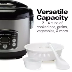 Cookers Hamilton Beach 14-Cup Stainless Steel Rice/Hot Cereal Cooker 12 Cookers Hamilton Beach 14-Cup Stainless Steel Rice/Hot Cereal Cooker -Dessert Makers Popular Store stainless steel hamilton beach rice cookers 37548 44 1000