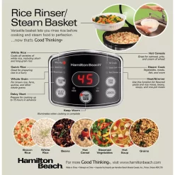 Cookers Hamilton Beach 14-Cup Stainless Steel Rice/Hot Cereal Cooker 10 Cookers Hamilton Beach 14-Cup Stainless Steel Rice/Hot Cereal Cooker -Dessert Makers Popular Store stainless steel hamilton beach rice cookers 37548 4f 1000