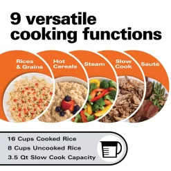 Cookers Hamilton Beach Advanced Multi-Function 16-Cup Stainless Steel Rice Cooker With Fuzzy Logic -Dessert Makers Popular Store stainless steel hamilton beach rice cookers 37570 1f 1000