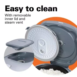 Cookers Hamilton Beach Advanced Multi-Function 16-Cup Stainless Steel Rice Cooker With Fuzzy Logic -Dessert Makers Popular Store stainless steel hamilton beach rice cookers 37570 44 1000