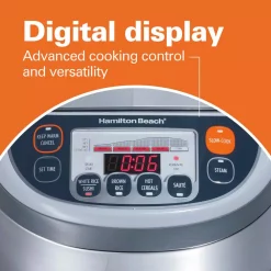 Cookers Hamilton Beach Advanced Multi-Function 16-Cup Stainless Steel Rice Cooker With Fuzzy Logic -Dessert Makers Popular Store stainless steel hamilton beach rice cookers 37570 fa 1000