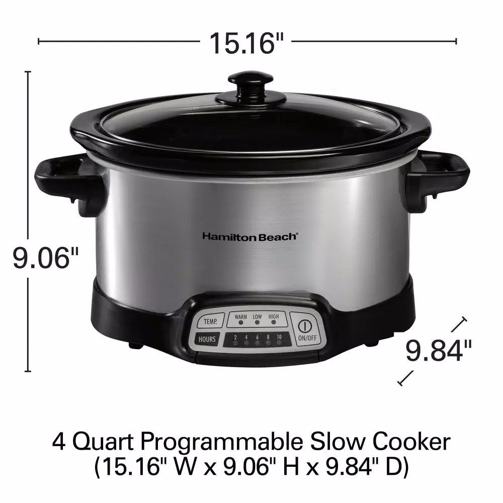 Cookers Hamilton Beach 4 Qt. Stainless Steel Slow Cooker With Built In Timer 4 Cookers Hamilton Beach 4 Qt. Stainless Steel Slow Cooker With Built In Timer - Image 2