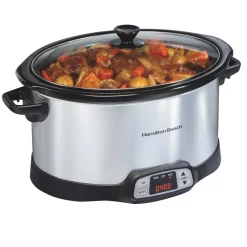 Cookers Hamilton Beach 8 Qt. Programmable Stainless Steel Slow Cooker With Built-In Timer And Temperature Settings 13 Cookers Hamilton Beach 8 Qt. Programmable Stainless Steel Slow Cooker With Built-In Timer And Temperature Settings -Dessert Makers Popular Store stainless steel hamilton beach slow cookers 33480 44 1000