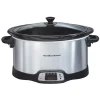 Cookers Hamilton Beach 8 Qt. Programmable Stainless Steel Slow Cooker With Built-In Timer And Temperature Settings 1 Cookers Hamilton Beach 8 Qt. Programmable Stainless Steel Slow Cooker With Built-In Timer And Temperature Settings -Dessert Makers Popular Store stainless steel hamilton beach slow cookers 33480 64 1000