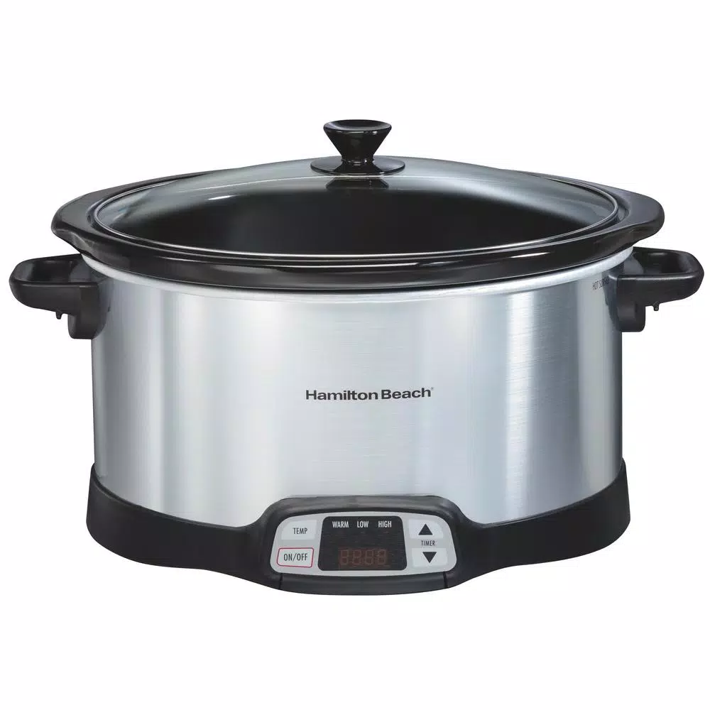 Cookers Hamilton Beach 8 Qt. Programmable Stainless Steel Slow Cooker With Built-In Timer And Temperature Settings 3 Cookers Hamilton Beach 8 Qt. Programmable Stainless Steel Slow Cooker With Built-In Timer And Temperature Settings