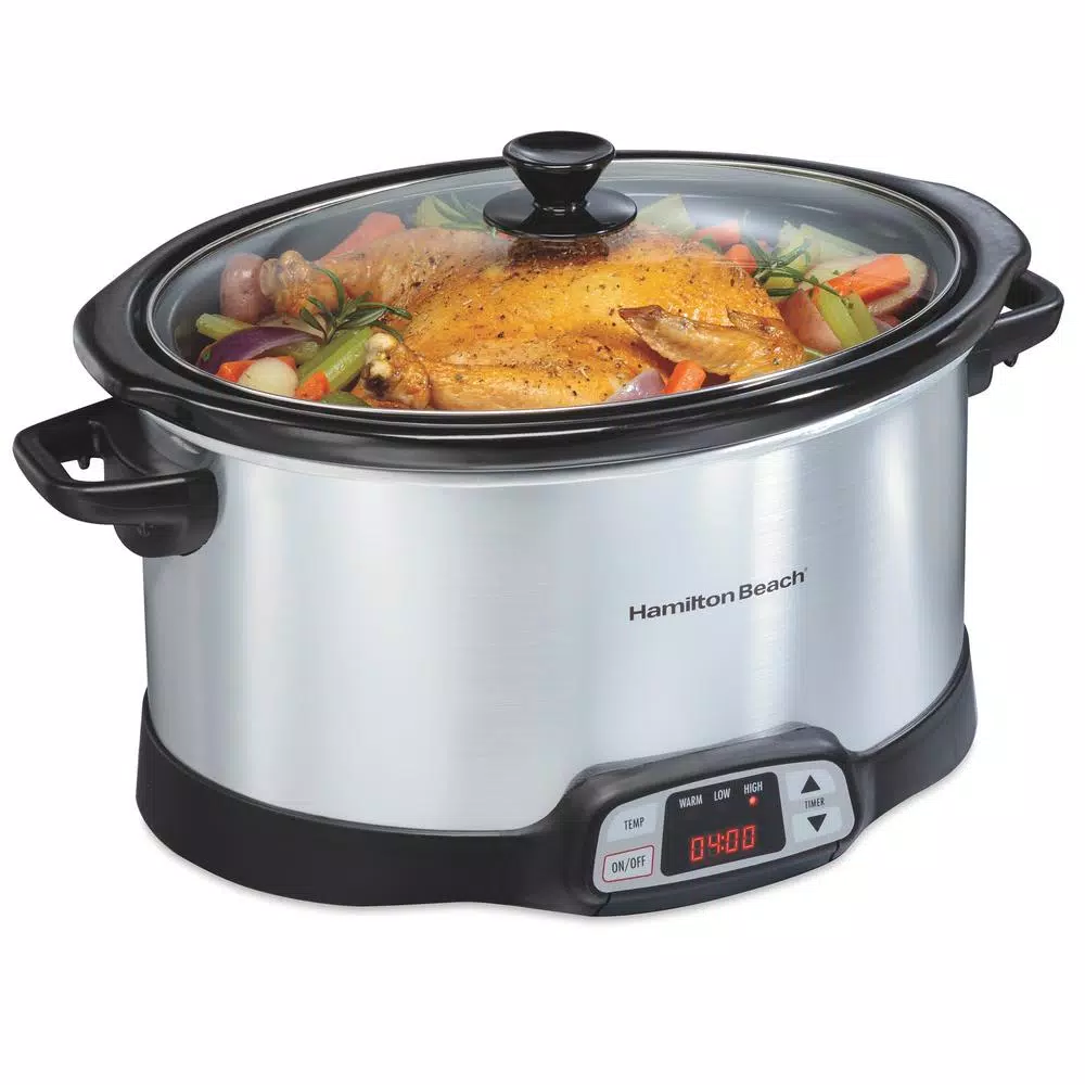 Cookers Hamilton Beach 8 Qt. Programmable Stainless Steel Slow Cooker With Built-In Timer And Temperature Settings 4 Cookers Hamilton Beach 8 Qt. Programmable Stainless Steel Slow Cooker With Built-In Timer And Temperature Settings - Image 2