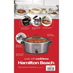 Cookers Hamilton Beach Stovetop Sear And Cook 6 Qt. Gray Slow Cooker 13 Cookers Hamilton Beach Stovetop Sear And Cook 6 Qt. Gray Slow Cooker -Dessert Makers Popular Store stainless steel hamilton beach slow cookers 33669 1f 1000