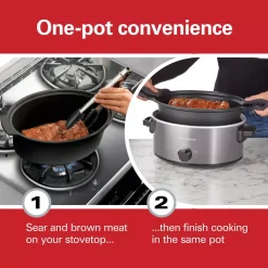 Cookers Hamilton Beach Stovetop Sear And Cook 6 Qt. Gray Slow Cooker 14 Cookers Hamilton Beach Stovetop Sear And Cook 6 Qt. Gray Slow Cooker -Dessert Makers Popular Store stainless steel hamilton beach slow cookers 33669 44 1000