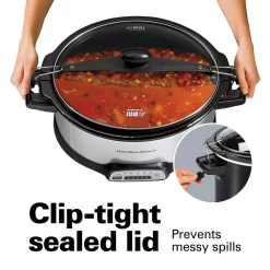 Cookers Hamilton Beach Programmable Stay Or Go 6 Qt. Stainless Steel Slow Cooker With Bonus Party Dipper 17 Cookers Hamilton Beach Programmable Stay Or Go 6 Qt. Stainless Steel Slow Cooker With Bonus Party Dipper -Dessert Makers Popular Store stainless steel hamilton beach slow cookers 33766 1f 1000