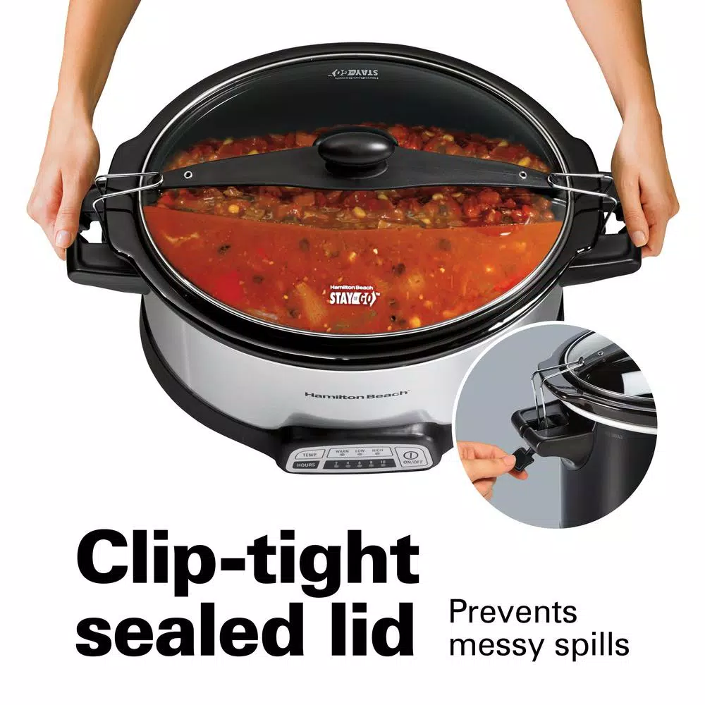 Cookers Hamilton Beach Programmable Stay Or Go 6 Qt. Stainless Steel Slow Cooker With Bonus Party Dipper 8 Cookers Hamilton Beach Programmable Stay Or Go 6 Qt. Stainless Steel Slow Cooker With Bonus Party Dipper - Image 6
