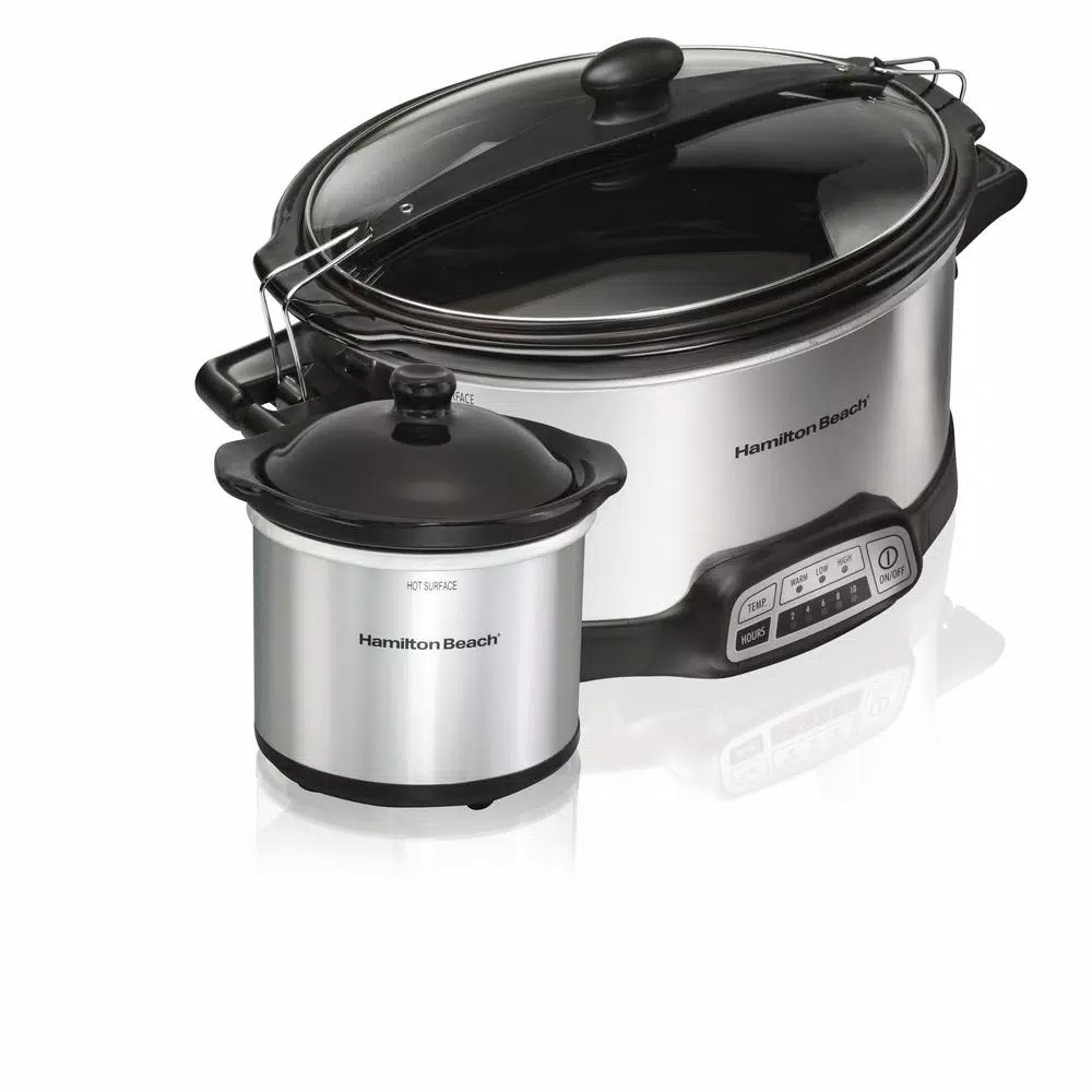 Cookers Hamilton Beach Programmable Stay Or Go 6 Qt. Stainless Steel Slow Cooker With Bonus Party Dipper 3 Cookers Hamilton Beach Programmable Stay Or Go 6 Qt. Stainless Steel Slow Cooker With Bonus Party Dipper